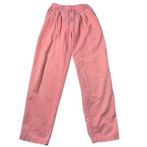 Paris Sport Club Vintage Pink Corduroy High Rise Mom Pants Preppy Size 6